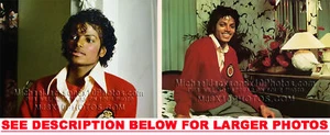 CÁRDIGAN ROJO MICHAEL JACKSON 1984 (2) FOTOS RARAS 8x10 - Imagen 1 de 1