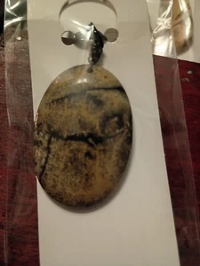 ~ Schöner dendritischer Jaspis Anhänger Heilstein Wicca heidnisch - Bild 1 von 1