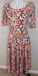 Neu Damen LULAROE bunte Dreiecke NICOLE Kleid Größe Small - Bild 1 von 1