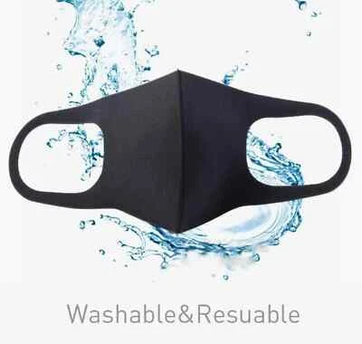 Face Masks Black Unisex Japanese Style Reusable Washable Fashion Mask US Seller - Image 1 of 4