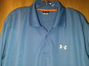 Under Armour blau Kragen Pullover Kurzarm Herren Strick Oberteil Größe XL - EUC - Bild 1 von 9