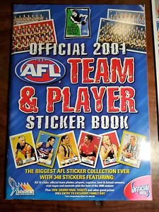 AFL Team & Players Stickers 2001 Base Set Inc Album - Picture 1 of 21