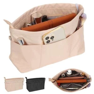 Women Travel Insert Handbag Organizer Purse Large Liner Organizer Nylon Bag - Picture 1 of 15