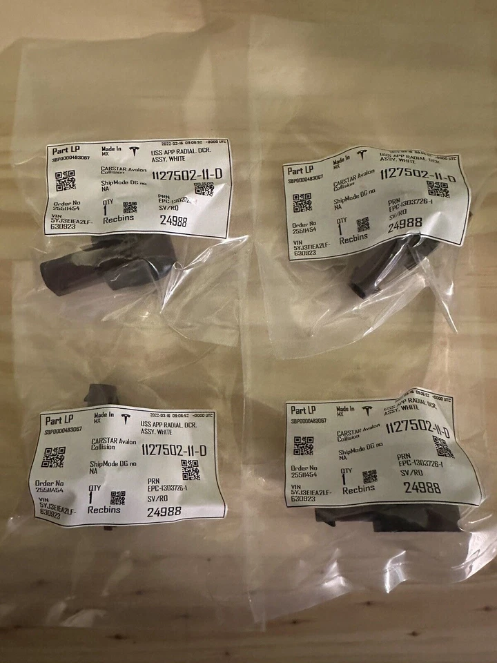 TESLA White Parking Sensor 1127502-11-D OEM