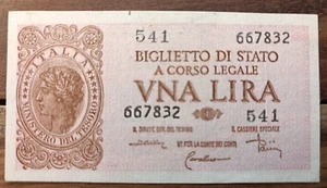 23 Septembre 1944-LUOGOTENENZA- Carte De État À Une Lyre - Bild 1 von 2