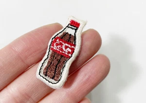 Tiny Coca-Cola Patch, Coca-Cola Glass Bottle Iron-On Patch Badge - Picture 1 of 4
