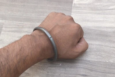 Brazalete vintage de acero de Damasco forjado a mano brazalete para hombre joyería regalo Foto 1 de 4