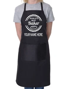 Delantal personalizado World's Greatest Baker Your Text Here hornear cocina - Imagen 1 de 11