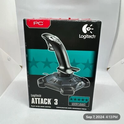 Logitech Attack 3 USB Gaming Joystick Controller - Image 1 of 4