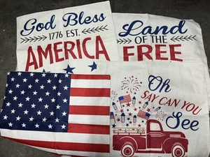 Outdoor Pillow Covers 17x17 4th of July Memorial Day America 5 Piece Lot - Picture 1 of 11