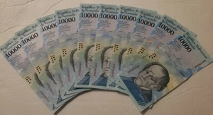 Lote 10 PCS, Venezuela 10000 10.000 Bolívares, 2016/2017, P-98, UNC, - Imagen 1 de 2