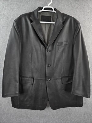 Chaqueta Abrigo Stafford Ejecutivo de Cuero para Hombres Talla XL Negro 3 Botones Blazer Deportivo Foto 1 de 4