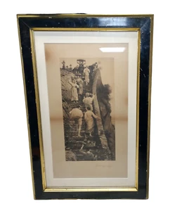 Grabado de 1870 "Los viejos pasos en Capri" Edward BARCLAY Hon Christopher Lennox-Boyd - Imagen 1 de 10