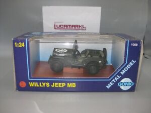 Gonio 1:24 1008 Willys Jeep MB, Made in Czechoslovakia