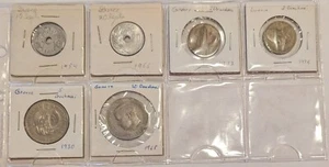 Lot of 6 Vintage Greek Coins: 10 & 20 Lepta & 2, 2, 5 (1930), 10 Drachmai - Picture 1 of 13