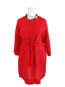 MARINA RINALDI 🌟Jacket in FLAXLINEN PLUS size MR 23_US 14W- De42- Gb18- It52 - Picture 1 of 24