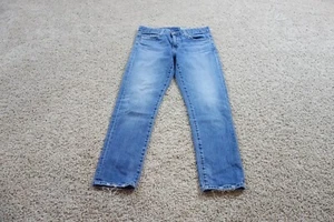 Adriano Goldschmied Jeans Womens 25 Blue Ex Boyfriend Slim Distressed Hem AG-ED - Picture 1 of 9
