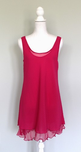 UNDERCOVER Camicia da notte vintage Victoria's Secret etichetta oro rosa brillante slip dress M Medium