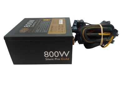Cooler Master RS-800-80GA-D3 Silent Pro Gold 800W 80 Plus Semi-Mod ATX PSU Works - Image 1 of 4