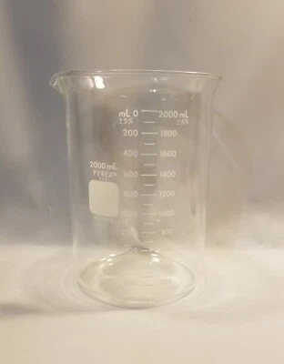 Corning PYREX 1000-2 л 2000 мл стакан, грифон, низкой формы, градуированный - Изображение 1 из 2