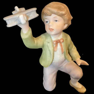Vintage Enesco Figurine Boy with Airplane 1981 - Picture 1 of 15