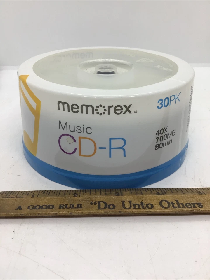 Memorex 15404001 Music CD-R DA 80 Minutes 700 MB 40x Sealed 30 Pack - Image 1 of 1