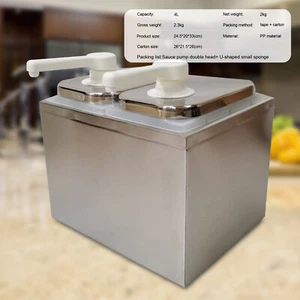 Commercial Double Head Fudge Nacho Cheese Sauce Pump Dispenser Dispensing 4L - Picture 1 of 12