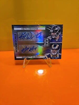2014 Spectra Dual Black Prizm Garrett Gilbert Keith Wenning Rookie Auto RC /5 - Image 1 of 4