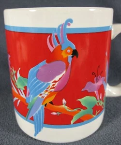 Otagiri Cockatoo Parrot Tropical Bird Ceramic Coffee Mug 12oz Angela Ackerman - Bild 1 von 5