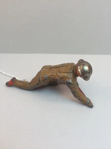 Vintage Barclay Bleispielzeug Soldat B64 Soldat kriechen - Bild 1 von 8