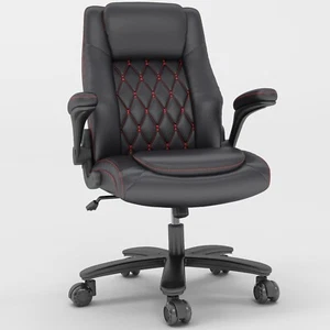 High Back Executive Swivel Office Chair Ergonomic PU Leather Computer Desk Chair - Picture 1 of 43
