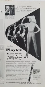 1954 Mujer Playtex Tela Forrada Panty Breve Ropa Interior Sujetador Anuncio - Imagen 1 de 1