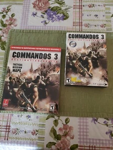 Commandos 3 Destination Berlin PC Windows plus OFFICIAL STRATEGY GUIDE ALL MINT - Picture 1 of 6