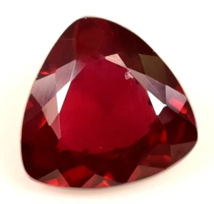 9.45 Ct  Natural Deep Red Ruby Trillion AAAA+ Cut CERTIFIED VVS Loose Gemstone - Picture 1 of 6