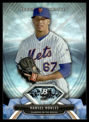 2013 Bowman Platinum Diamond in the Rough Hansel Robles New York Mets #DIR-HR - Image 1 of 2