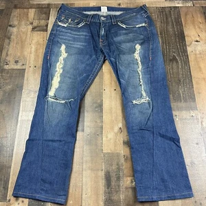 True Religion Brand Jeans World Tour Jeans Section Joey 38x33 Distressed Style - Picture 1 of 10
