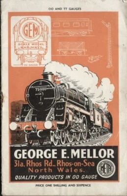 catalogo GEM 1957 George E.Mellor RAILWAYS 00 & TT Gauge + Flexi-Trak E aa Foto 1 de 2