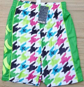 HURLEY LOGO BOYS/YOUTH "THE HOT IN STYLE BRAND" POLY BOARD/SWIM SHORTS LIST $32 - Picture 1 of 9