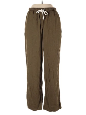 Peace Love World Women Green Linen Pants XS - Image 1 of 2
