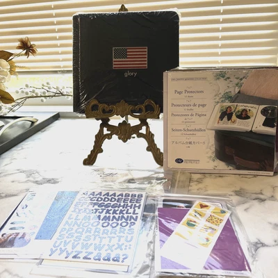 Creative Memories Glory 海军蓝 7x7 相册带额外页面和更多!! — 第 1/4 张图片