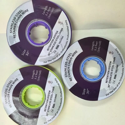 Dental Orthodontic Lingual Retainer Wire Stainless Steel Retention Wires Size30" - Image 1 of 4