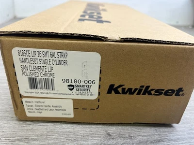 Kwikset 818SCELIP-26S - Juego de manijas de entrada con llave Foto 1 de 3