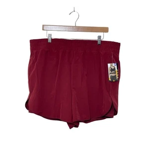 Avia Women's XXL (20) Maroon High Waisted Running Shorts with Biker Lining NWT - Picture 1 of 5