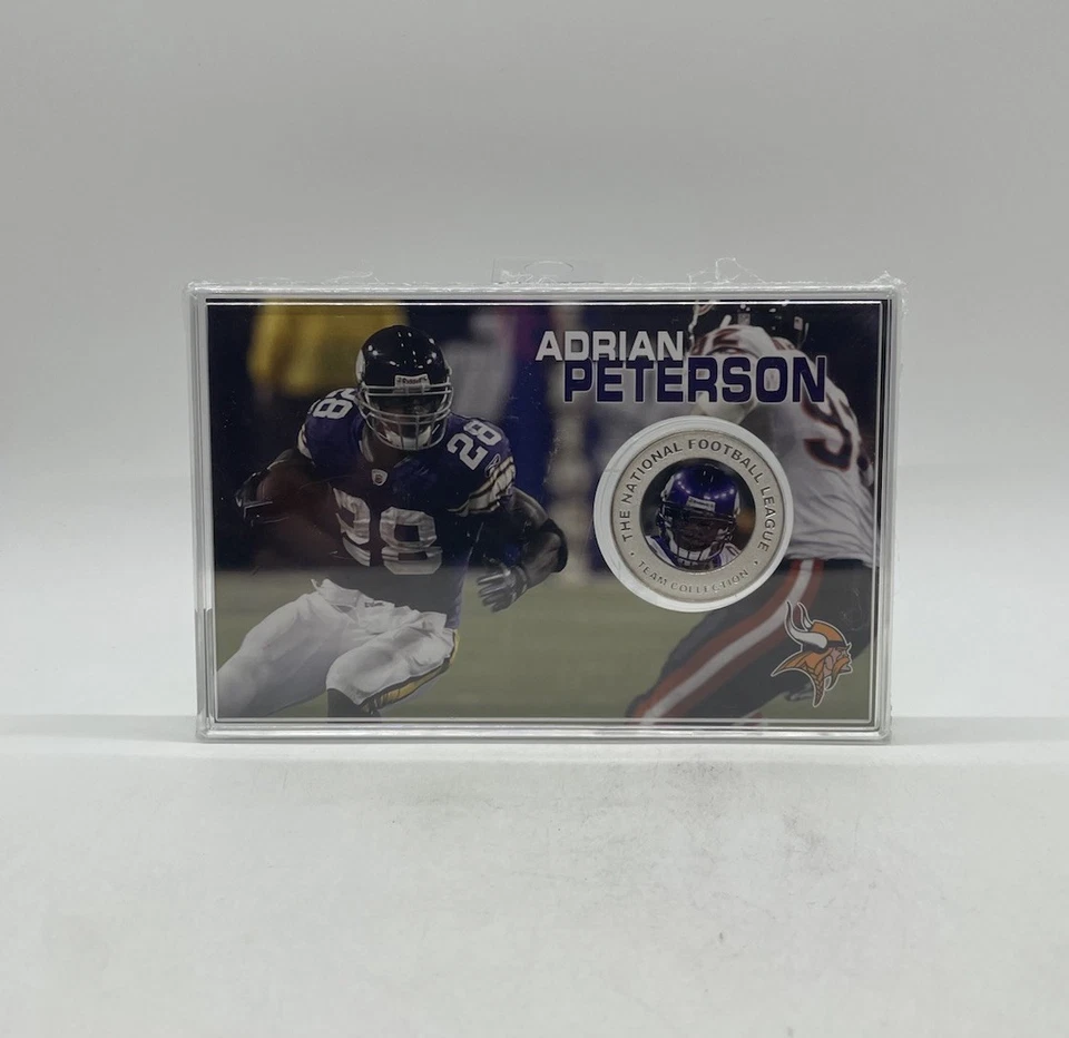 阿德里安·彼得森明尼苏达维京人限量版银色覆盖奖章 /5000 — 第 1/4 张图片