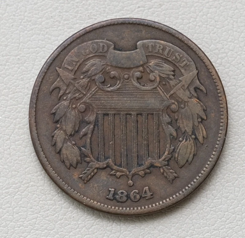 1864 年未分级美国两美分| eBay