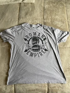 WWE SE Roman Reigns Mens 3X Short Sleeve T-Shirt Empire Head Of The Table Gray - Picture 1 of 5
