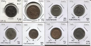 Italy 1867-2005 Collection of 27 Different Type Coins See Scans - Picture 1 of 9