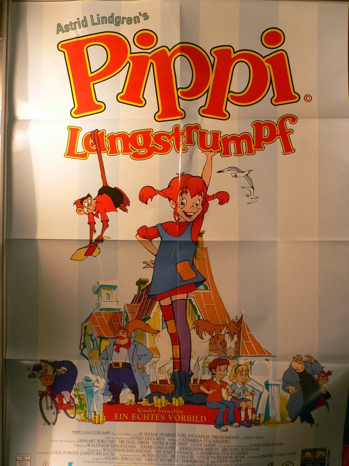 Pippi Langstrumpf - Zeichentrickfilm - Videoposter A1 84x60cm gefaltet - Bild 1 von 1