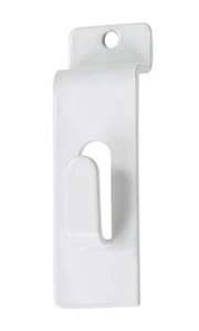 Gancho de muesca blanca SSWBasics para Slatwall - Paquete de 50 - Imagen 1 de 2