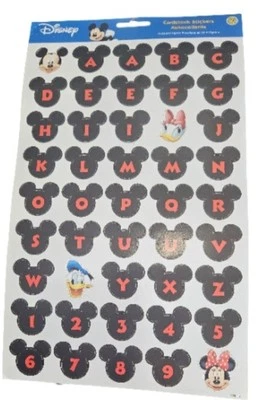 Sandylion Sticker Designs Disney cartulina alfabeto número pegatinas 14x8 Foto 1 de 4